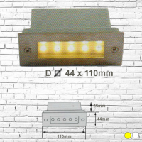 Đèn âm tường led 2W D44